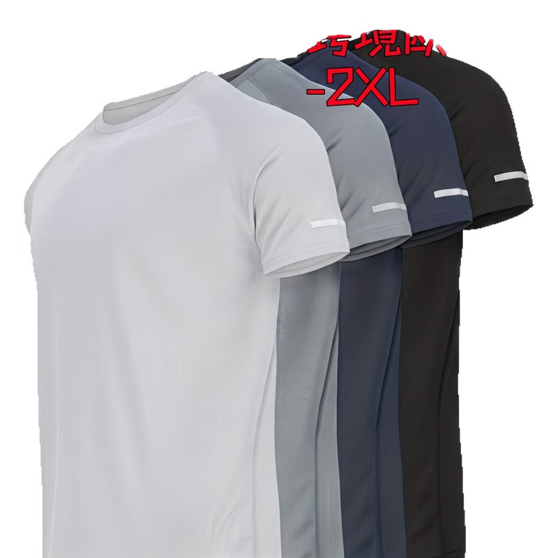 Men's Quick Dry Short Sleeve Sports T-Shirt Multi Pack - Image 5