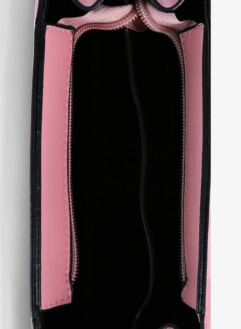 London Rag BG5410_Pink London Rag Pink Quilted Faux Leather Sling Bag for Women | Best Price UAE