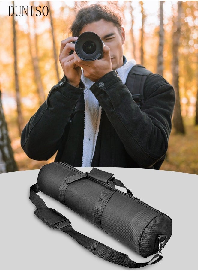 Arabest Tripod Carrying Bag with Shoulder Strap Wear Resistant Zipper Closure Portable Camera Accessory Cylinder Shape Lens Bag Protection Shockproof for Light Stands Boom Stand and Tripod  - Image 1