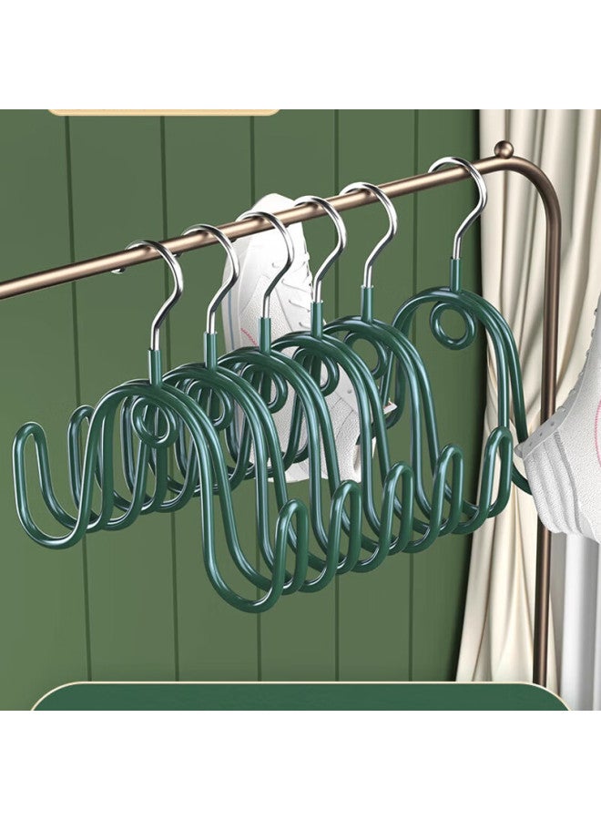 Cigeman Wall-mounted Shoe Drying Rack With Hooks, Non-slip Shoe Hanger For Scarves, Balcony Towel Rack, Sandal Organizer