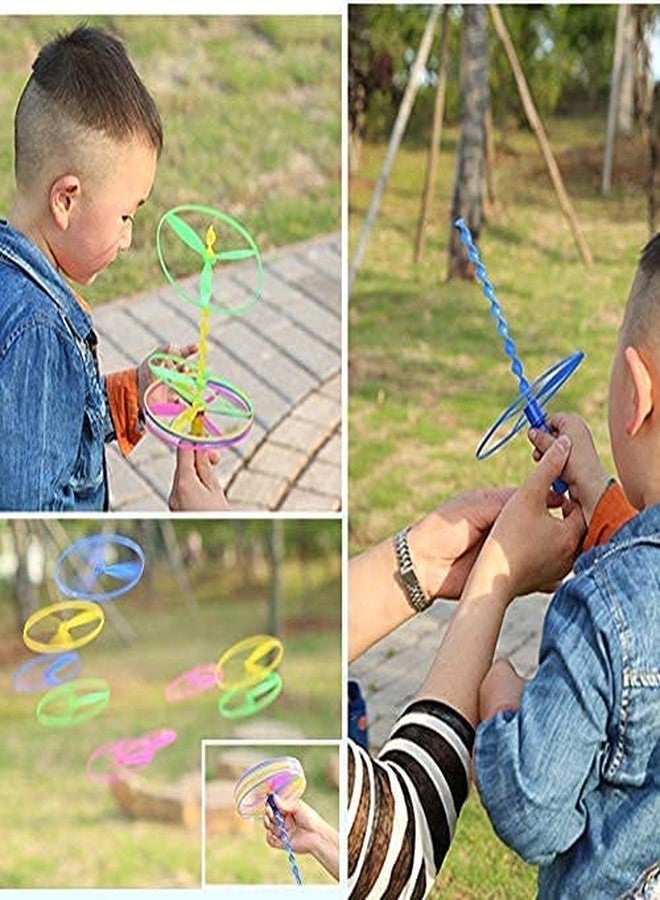 Arsdewy Plastic Novelty Fairy Wheel Flying Hand Made Bamboo Dragonfly Toy for Kids, Birthday Return Gifts, Multicolour (Pack of 12) - Image 3