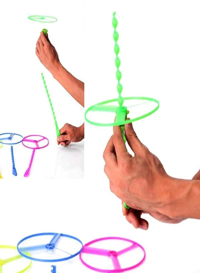 Arsdewy Plastic Novelty Fairy Wheel Flying Hand Made Bamboo Dragonfly Toy for Kids, Birthday Return Gifts, Multicolour (Pack of 12) - Image 2