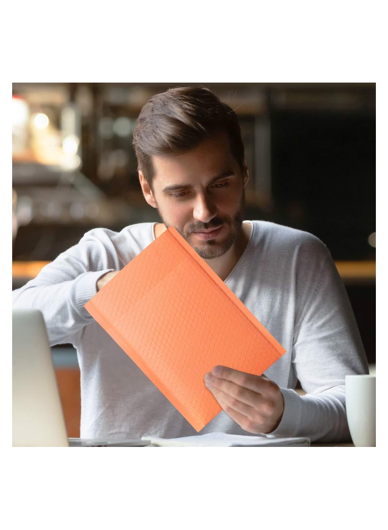 KASTWAVE 25pcs Bubble Mailers 6x10 Inch Coral Orange Shipping Bags, Chic Packaging Bags For Small Business, Colored Padded Mailing Envelopes, Opaque Matte Self Seal Bubble Poly Mailers Bulk - Image 4
