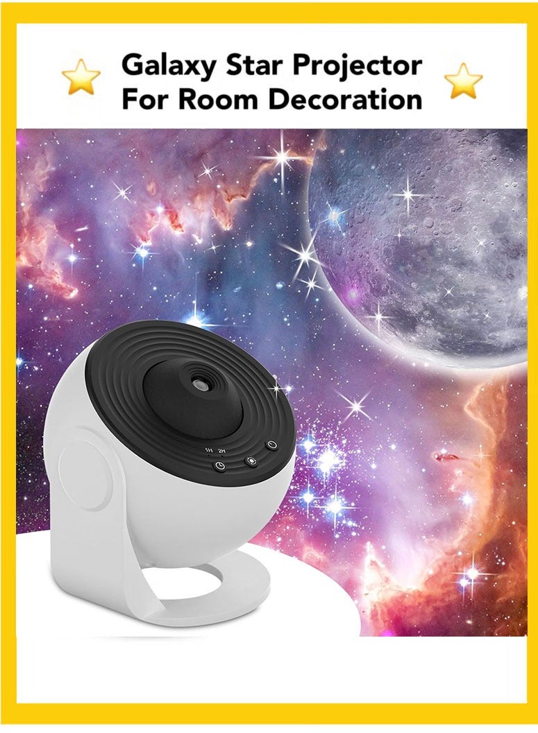 MOCOM 12-in-1 HD Galaxy Star Projector with Timer | Rotating Planetarium Night Light for Kids & Adults | Adjustable Focus & Quiet Operation | Stunning 12 HD Celestial Scenes | Ideal for Bedroom, Home Theater & Room Decor - Image 1
