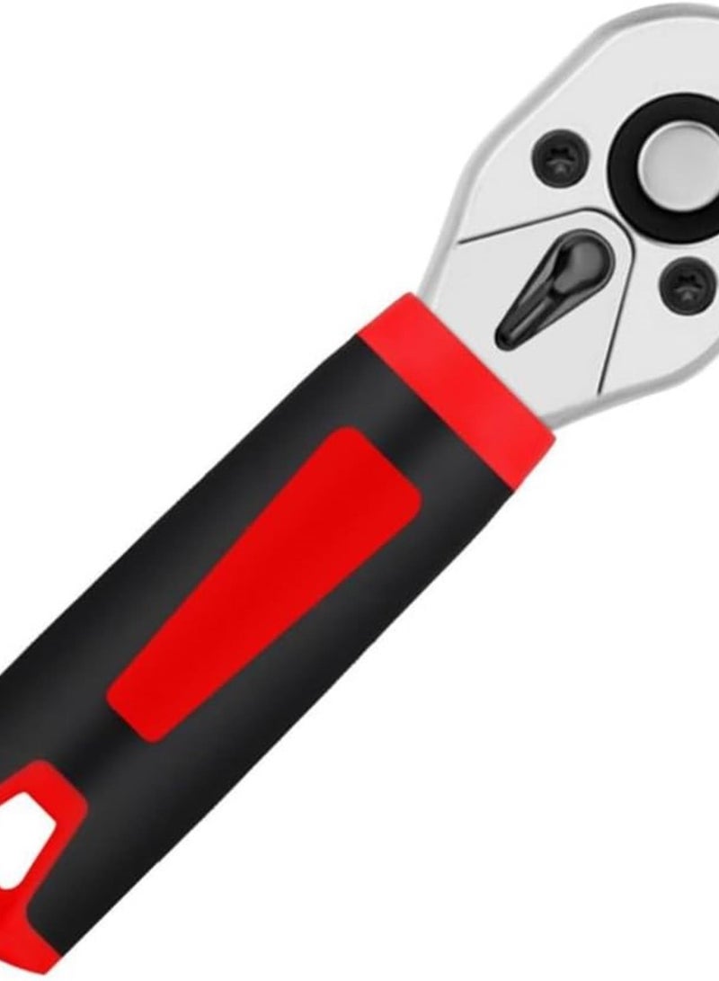 GGOOT 72 Tooth Ratchet Wrench 1/4 Inch Drive Straight Handle Metal Repair Tool Hardware DIY Hand Tool for Automotive Mechanics Home Workshop  - Image 3