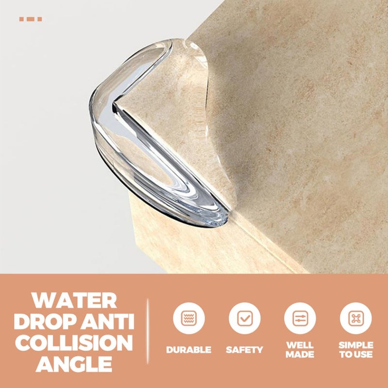 20 Pcs Thickened Waterdrop Corner Guards Adhesive Edge Protectors For Furniture Table Safety Anti Collision - Image 4