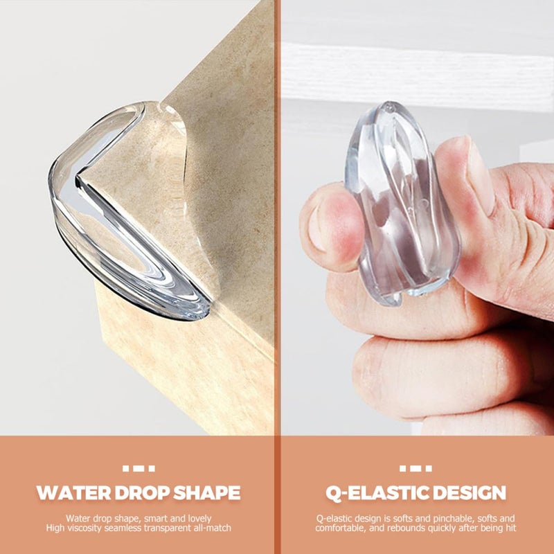 20 Pcs Thickened Waterdrop Corner Guards Adhesive Edge Protectors For Furniture Table Safety Anti Collision - Image 5