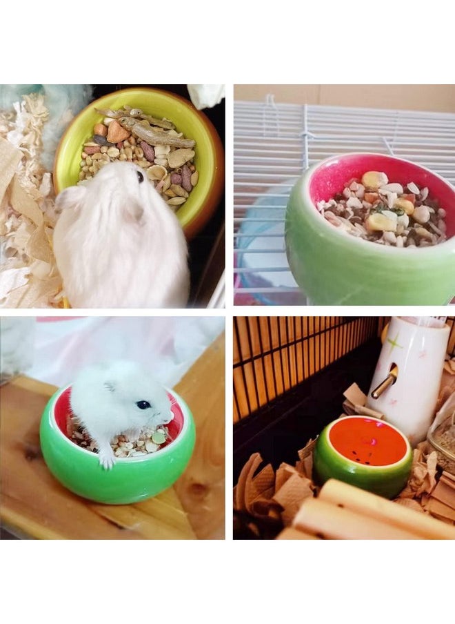 Kathson - kathson Hamster Bowl Ceramic Small Animal Water Bowl Prevent Tipping Moving and Chewing Food Dish for Guinea Pig Gerbil Ferret Syrian Hamster Chinchilla Rat Hedgehog Bunny (3 Pcs) - Image 1