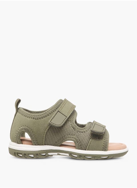 Boys Textured Floaters with Hook and Loop Closure