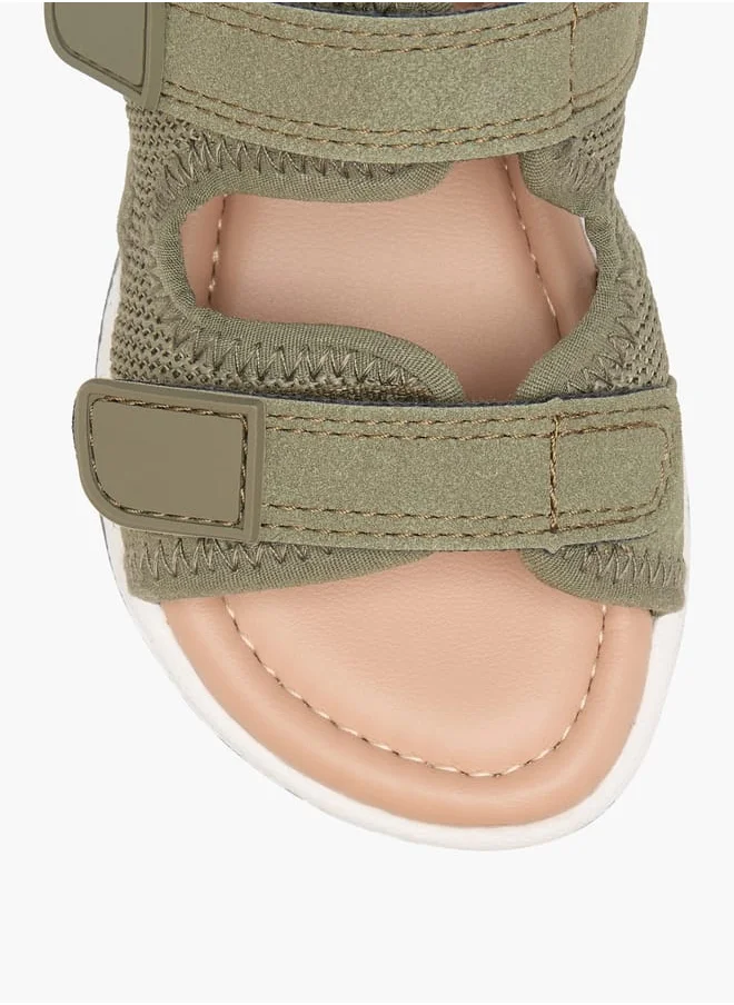 بيرفيت Boys Textured Floaters with Hook and Loop Closure