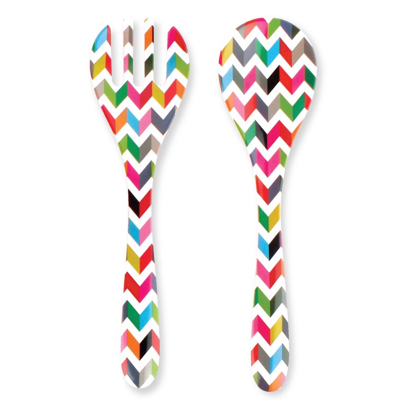 FRench Bull French Bull Salad Server 2 Piece Set  Melamine Dinnerware  13  Outdoor Party Utensils  Ziggy 