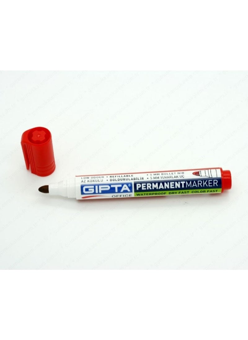 Gıpta - Markor Pen Red Round Nib 12L - Image 1