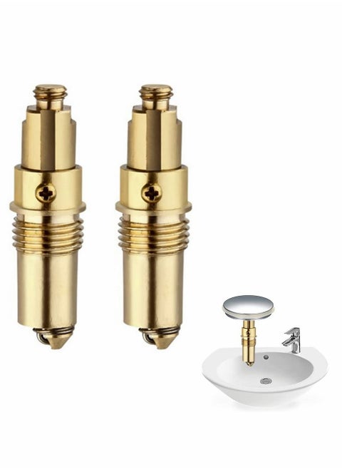 Basin Click Clack, 2pcs Spring Brass Plug Bolt Sink clicker Slotted Replacement Push Internal for Bathtub Drain Stopper