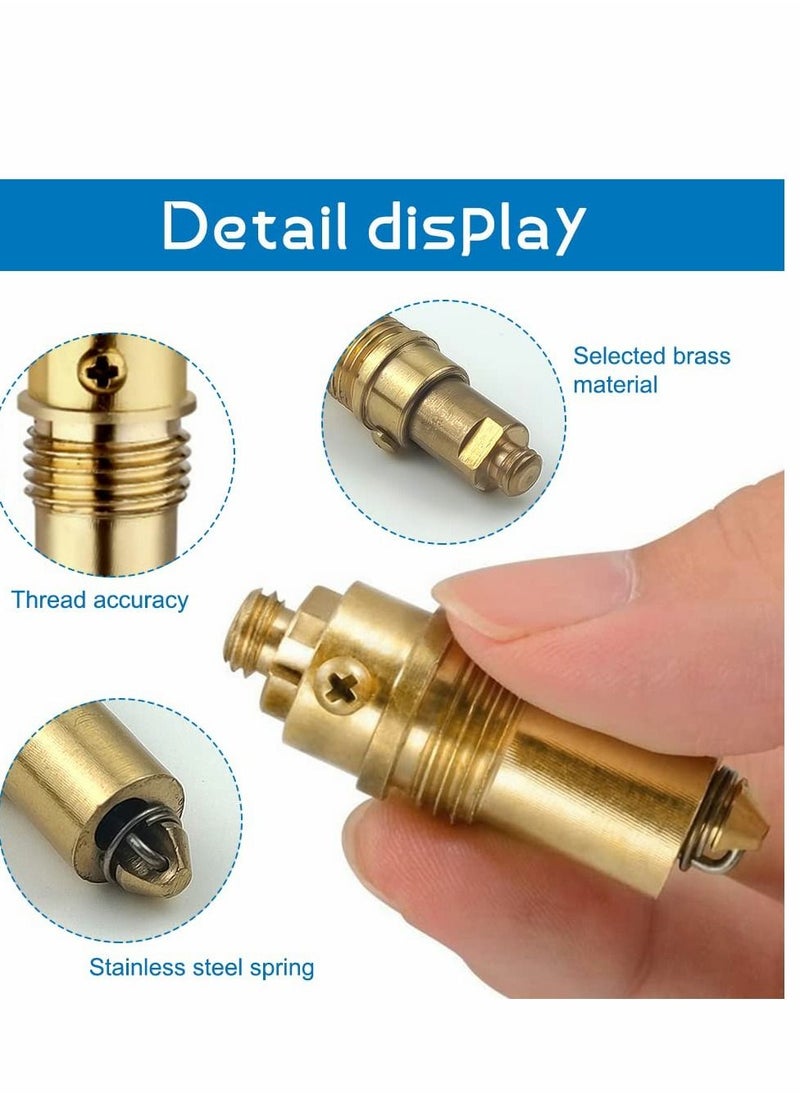 Basin Click Clack, 2pcs Spring Brass Plug Bolt Sink clicker Slotted Replacement Push Internal for Bathtub Drain Stopper