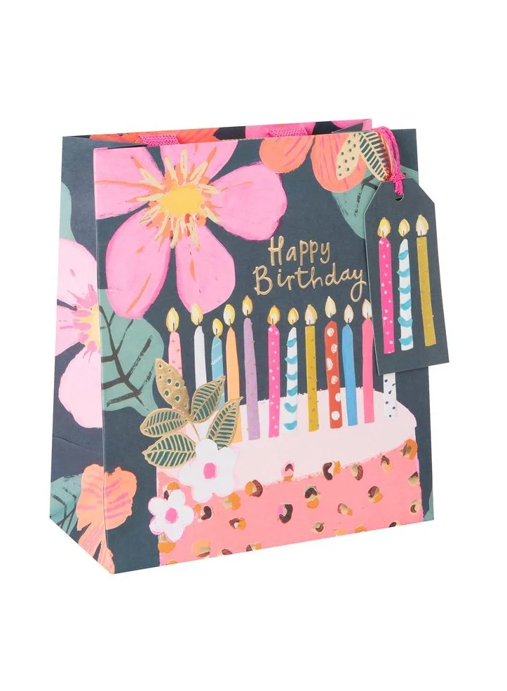 Glick Printed Birthday Gift Bag Cake Design