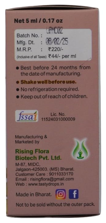 Uttamam Pibantu Tasty drops Masala Chai Extract | Ginger, Cardamom, Cinnamon, and Clove | Flavors 180 cups | No preservative | 1 drop per cup | Tea Masala Drops 5ml - Image 4