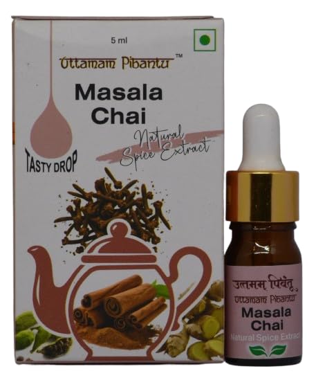 Uttamam Pibantu Tasty drops Masala Chai Extract | Ginger, Cardamom, Cinnamon, and Clove | Flavors 180 cups | No preservative | 1 drop per cup | Tea Masala Drops 5ml - Image 2