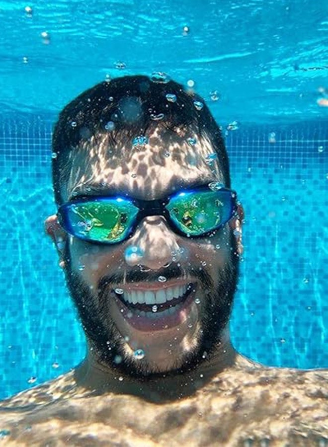 بيكالو 5 في 1 الأشعة فوق البنفسجية حماية مكافحة الضباب نظارات السباحة مع اضافية كبيرة سيليكون السباحة كاب ، ماء الهاتف الحقيبة و صندوق تخزين ، سدادات ، مشبك الأنف ، المهنية مانعة للتسرب نظارات السباحة للبالغين الرجال النساء المراهقين - Image 2