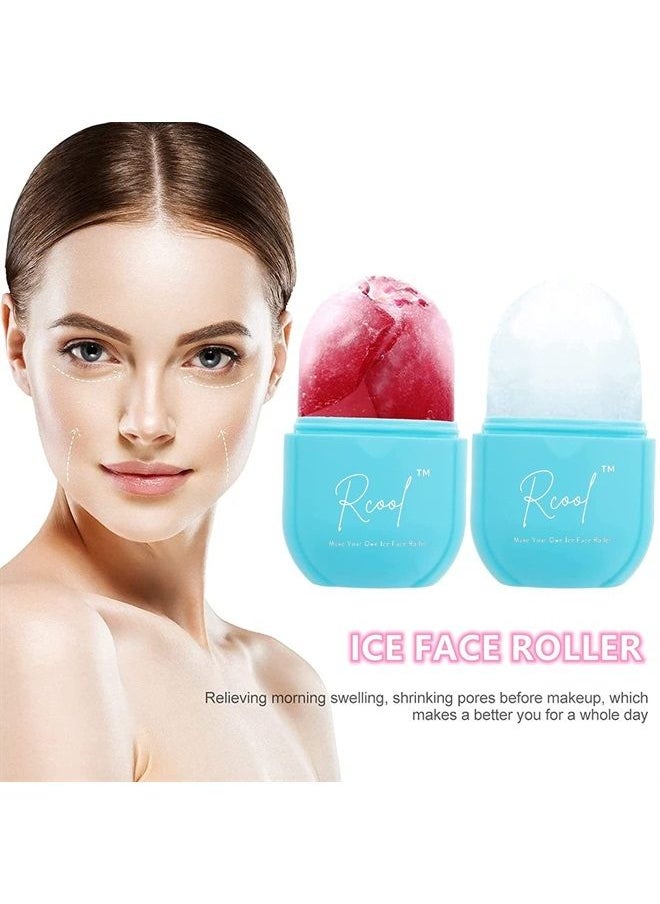 Rcool Ice Face Roller & Gua Sha,Face Massager,Facial Beauty Ice Roller Skin Care Tools,Skin Care Products-For Face&Eyes,Remove Fine Lines,Shrink Pores,Reduce Acne and Lubricate the Skin. (Blue)  - Image 4