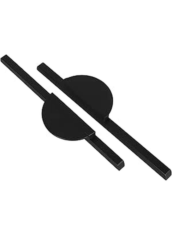 Black Half Moon Cabinet Pulls 160mm Hole Center Kitchen Hardware Drawer Handles - Image 1