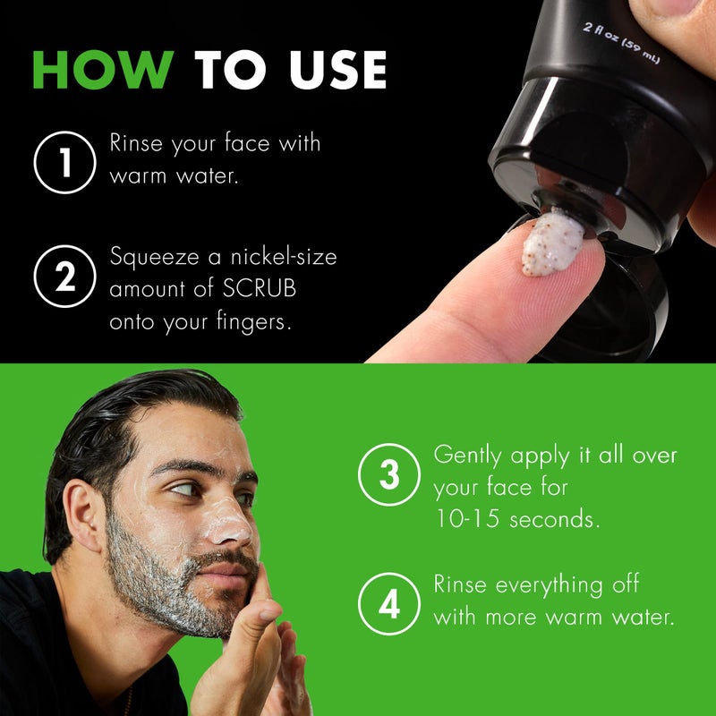 Tiege Hanley Exfoliating Face Wash for Men, Gentle Fragrance-Free Face Scrub With Apricot Seed Powder, Vitamin B3, & Allantoin, Cooling Exfoliator, Gentle on Sensitive Skin, Menâ€™s Skin Care, 2 FL Oz - Image 5