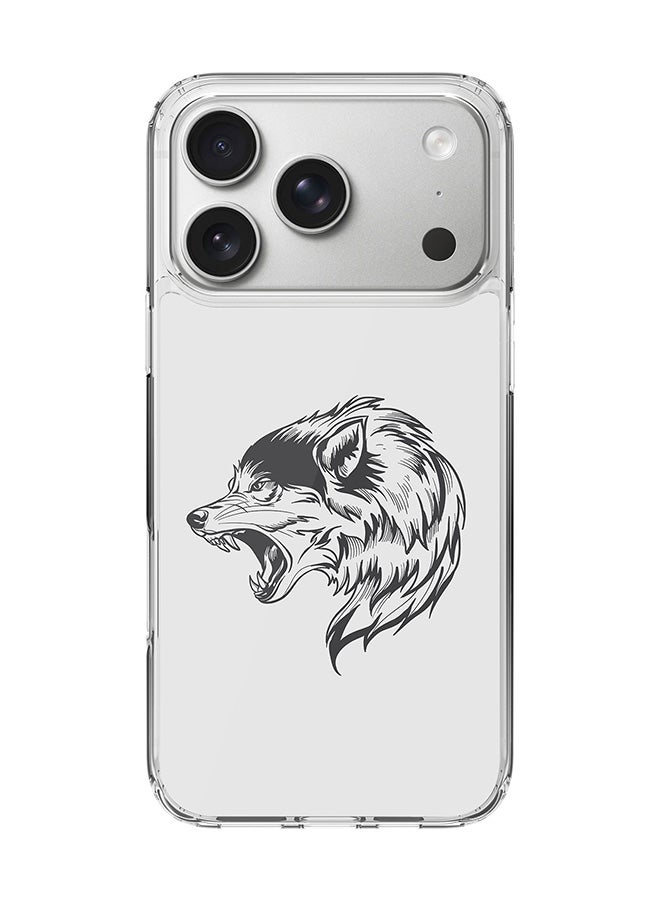 Stylizedd Classic Clear MagSafe Case for iPhone 17 Pro , Hybrid Soft Case Flexible Edges Anti Drop TPU PC Gel Thin Transparent Cover [ Designed for iPhone 17 Pro ] - Bear Growl