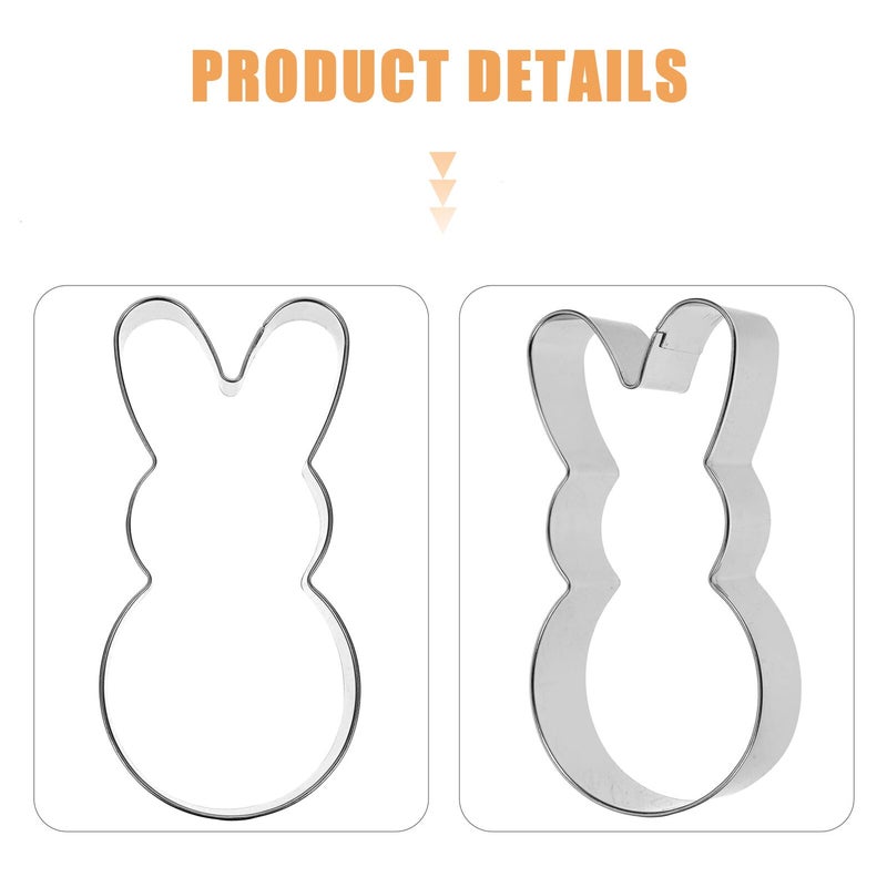 6Pcs Stainless Steel Bunny Rabbit Cookie Cutters for Easter Baking and Cake Decorating - Image 5