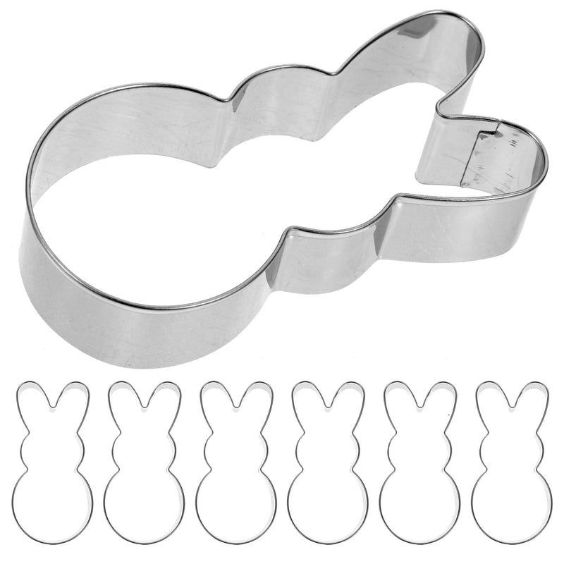 6Pcs Stainless Steel Bunny Rabbit Cookie Cutters for Easter Baking and Cake Decorating - Image 2
