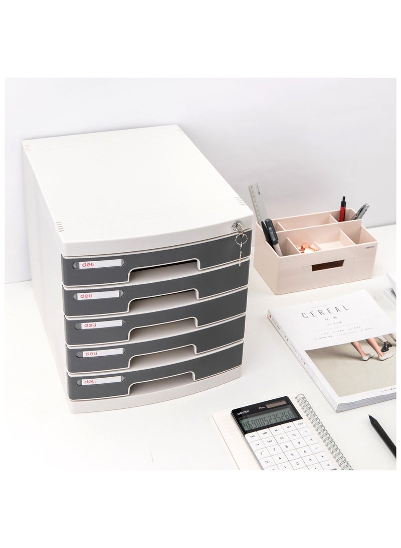 Deli 5-Drawer File Cabinet With Key Lock - Image 5
