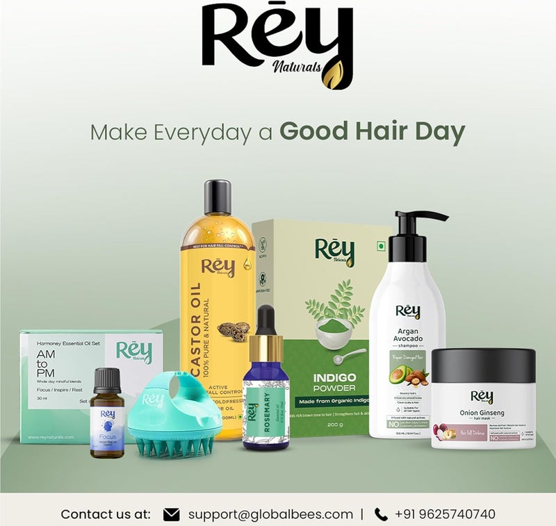 Rey Naturals ReyNaturals Castor Plus coconut hair oil 200 ml - Image 4