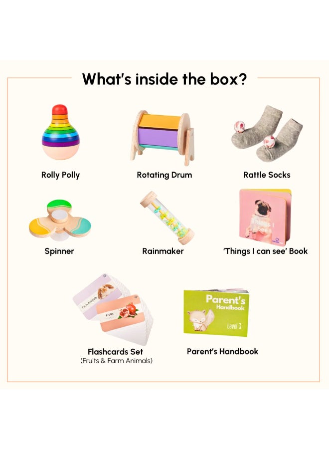 Curious Cub ألعاب مونتيسوري التعليمية الخشبية ألعاب مونتيسوري للأطفال من 5 أشهر فما فوق كتل تعليمية، حسية، سمعية ومهارات الذاكرة ألعاب نشاط للأطفال مثالية كهدية للأطفال - Image 2