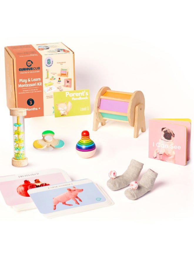 Curious Cub ألعاب مونتيسوري التعليمية الخشبية ألعاب مونتيسوري للأطفال من 5 أشهر فما فوق كتل تعليمية، حسية، سمعية ومهارات الذاكرة ألعاب نشاط للأطفال مثالية كهدية للأطفال - Image 1