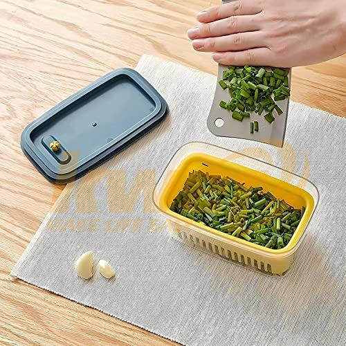 Kwer Fridge Storage Boxes Storage Containers 1000Ml Fridge Organizer Storage Box With Stackable Drain Rack And Lids For Keep Fresh Fish, Meat, Vegetable (Plastic) Pack Of 4 - Transparent - Image 4
