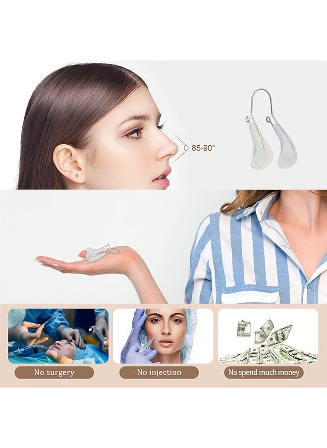 HY Nose Shaper Clip Pain-Free Nose Bridge Straightener Corrector Soft Silicone Nose Slimmer Rhinoplasty Device Nose Up Lifting Clip Beauty Tools, 3 Pcs  - Image 4