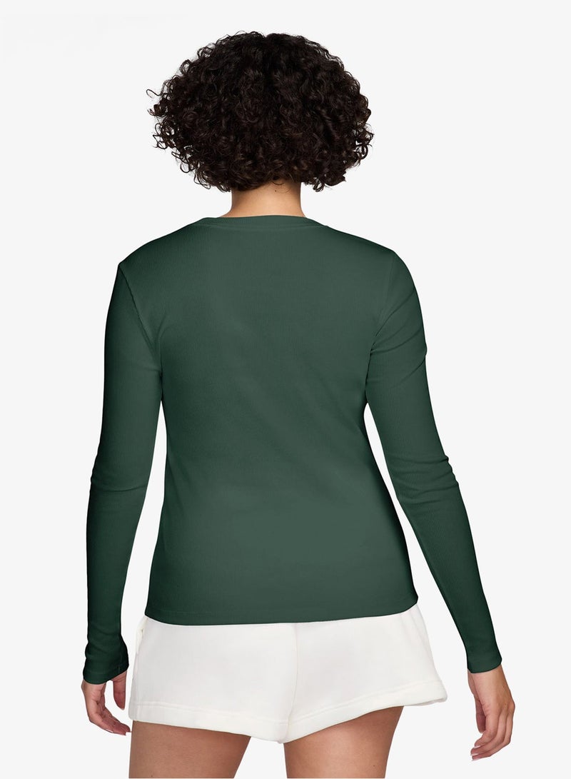 Nike Nsw Ribbed Tight Long Sleeve T-Shirt - Image 2