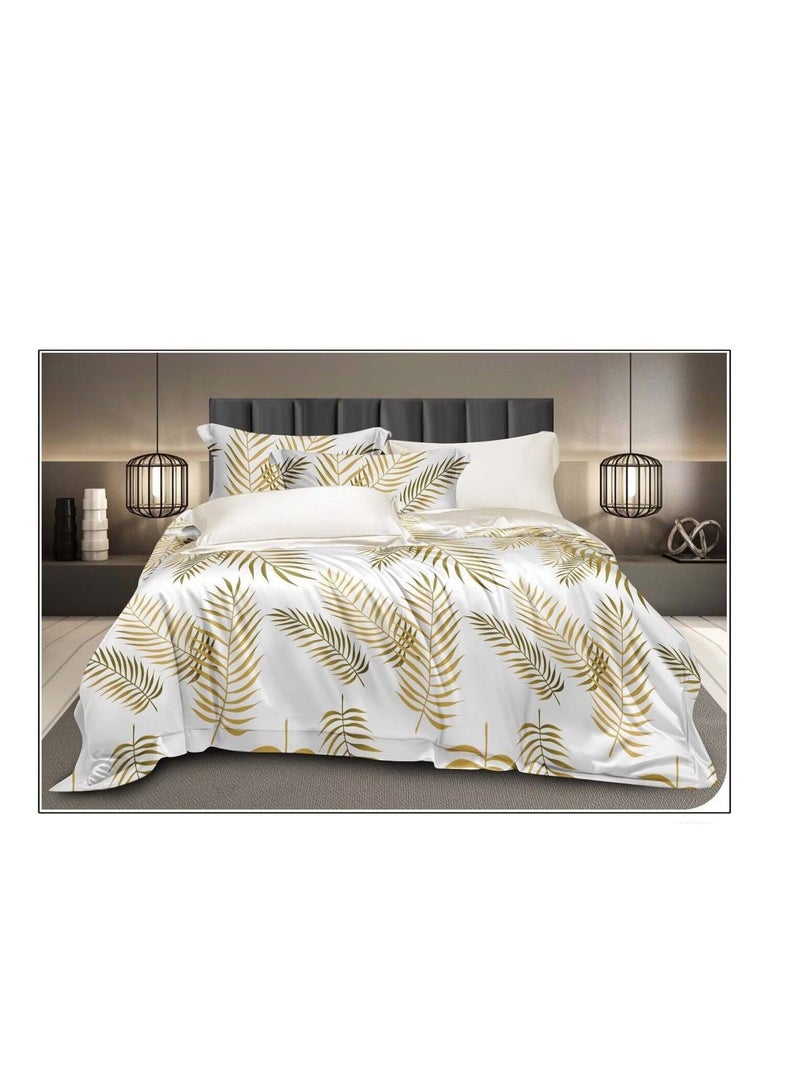 طقم لحاف مفرد مكون من 4 قطع طقم لحاف غطاء وسادة ملاءة سرير لحاف جودة القطن