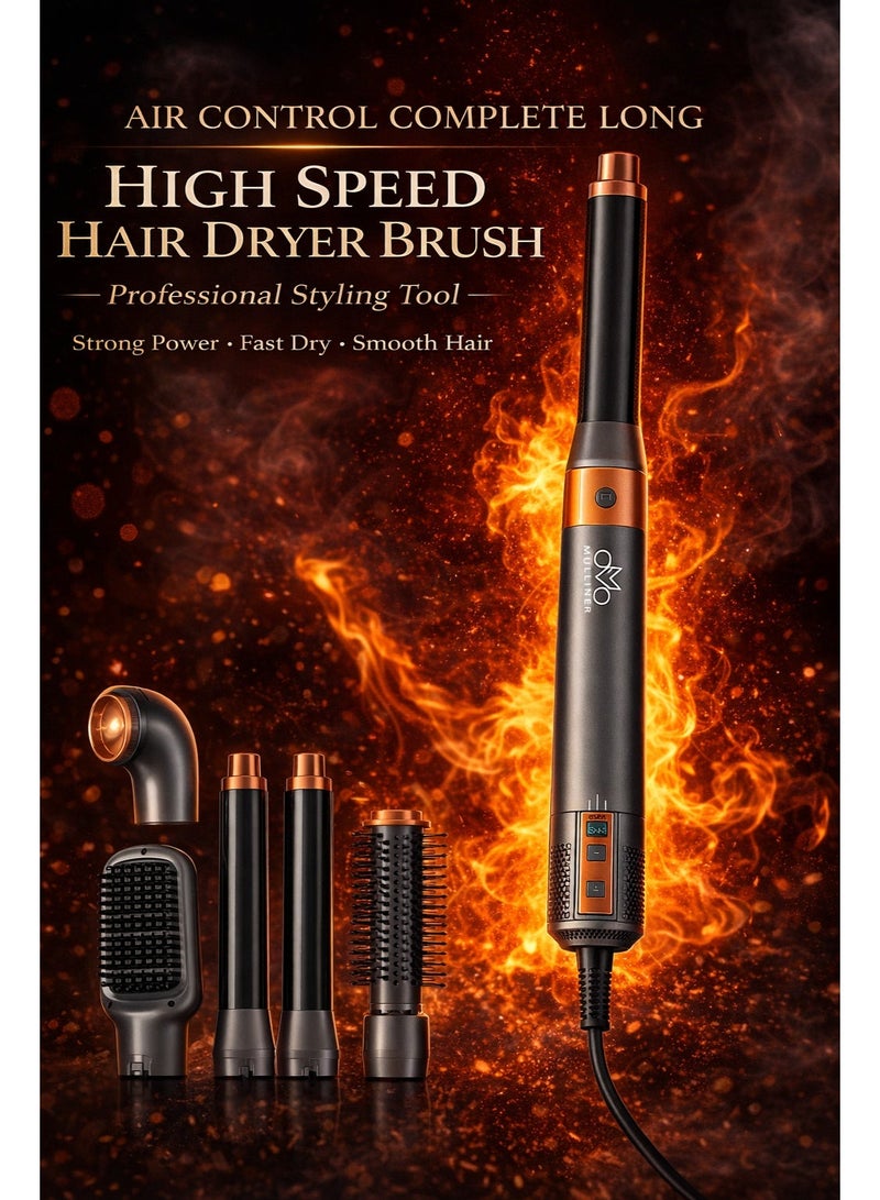 Mulliner ML-9002G FlexStyle 7-in-1 Hair Air Styler | 1500W High Power | Volumizer Dryer Brush | Curling & Straightening Set | Air Control Complete Long | British Plug - Image 2