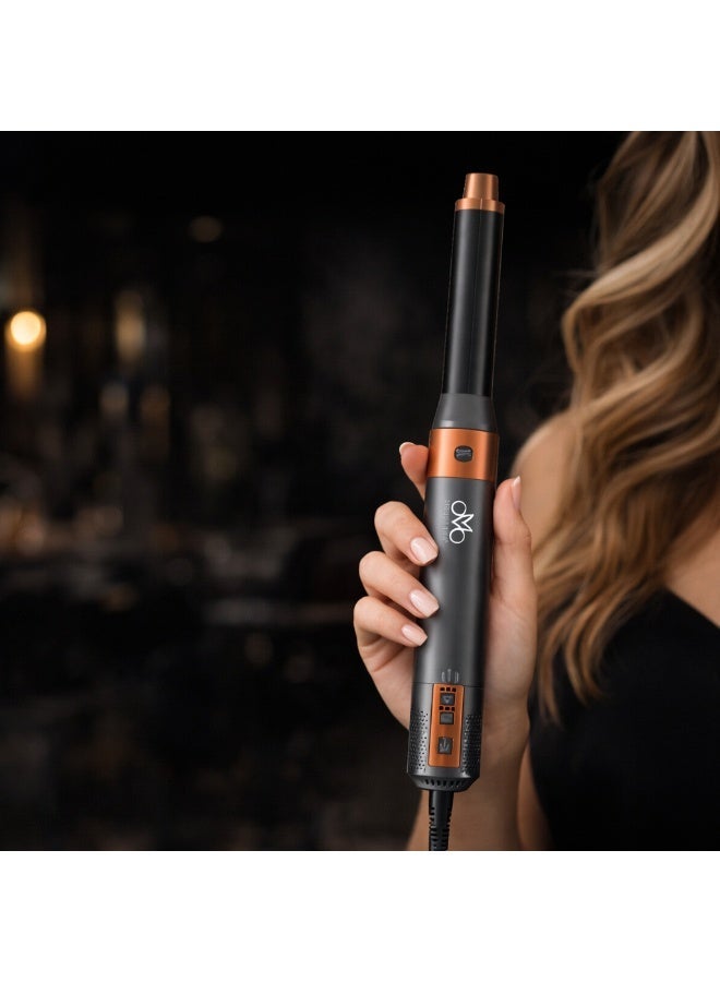 Mulliner ML-9002G FlexStyle 7-in-1 Hair Air Styler | 1500W High Power | Volumizer Dryer Brush | Curling & Straightening Set | Air Control Complete Long | British Plug - Image 4