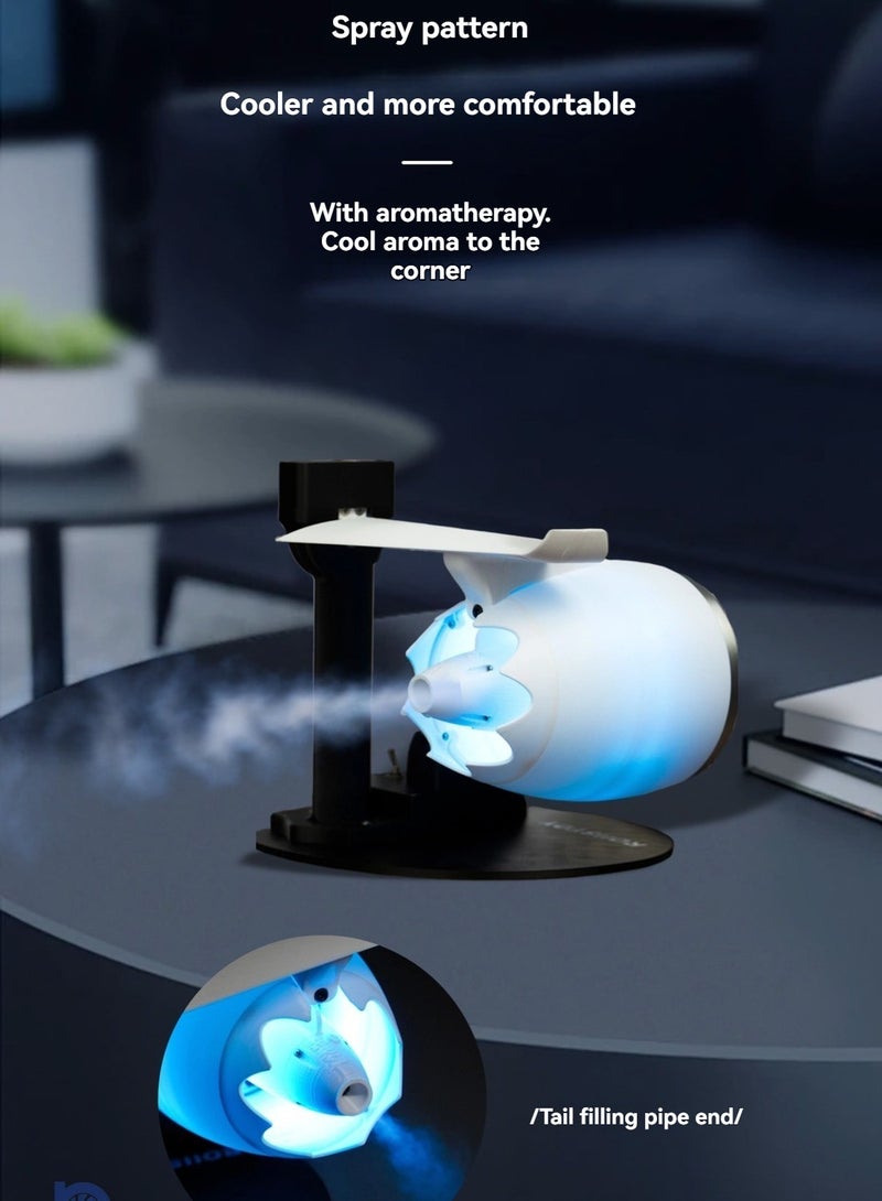 M MIAOYAN Plug-In Jet Engine Style Fan with Mist Function – Simulates In-Flight Breeze - Image 5