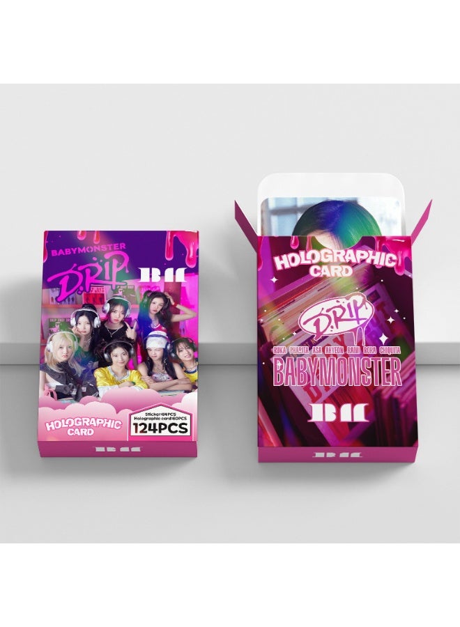 NIBEMINENT 124 قطعة بطاقات لومي كيبوب بيبي مونستر لهواة الجمع هدايا للمعجبين - Image 3