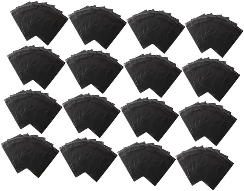 100pcs Black Thick Waterproof Bags, Disposable Logistics Packing Mailers for Postal and E-commerce Packaging - Image 1