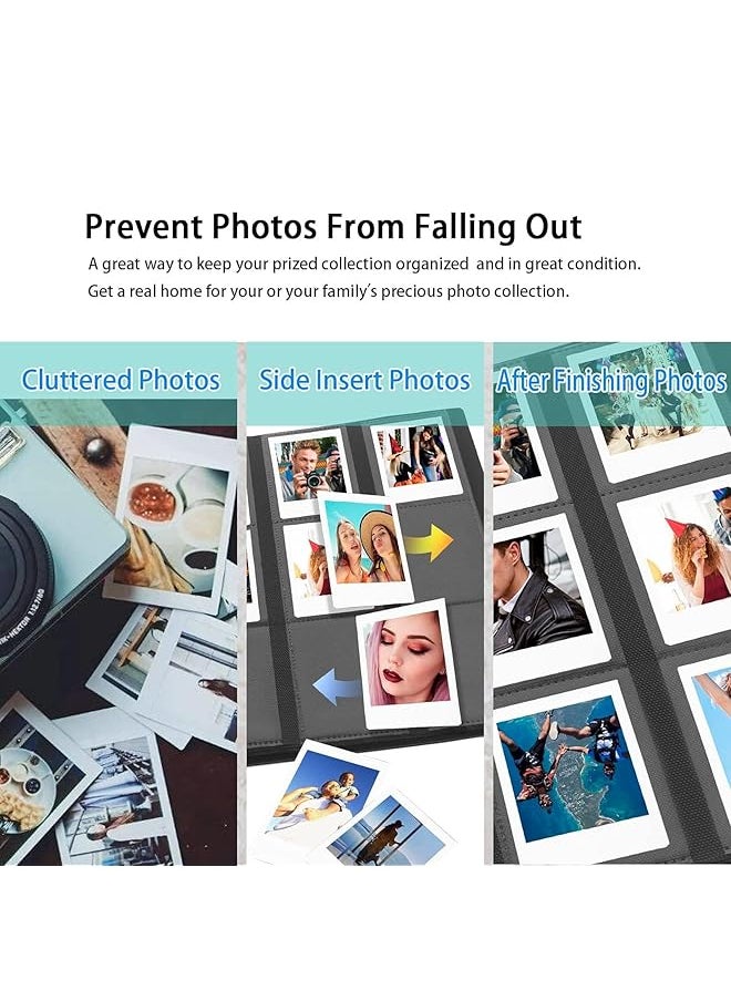 erorex 432 Pockets Mini Photo Album Compatible For Fujifilm Instax Mini 12 11 9 90 8+ 8 7S 40 26 25 Evo Liplay Instant Camera Mini Link Sp 1 Printer Z2300 Pic 300 Polaroid Pictures Black  - Image 4