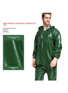 Generic Thickened Split Raincoat Set for AdultsArmy green Oxford suit "thickness 23 Silk] Army green Oxford suit "thickness 23 Silk] 