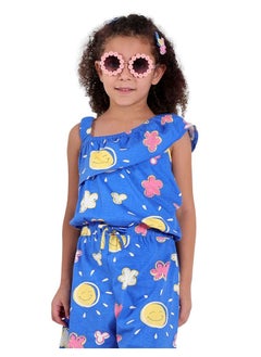 AIKO AIKO - Kids Multicolor Jump Suit with Floral Print 7-8Years  - Image 4