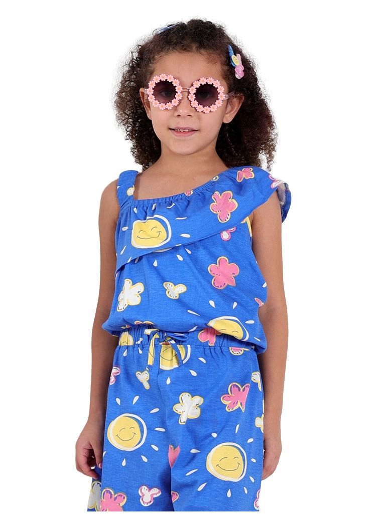 AIKO AIKO - Kids Multicolor Jump Suit with Floral Print 7-8Years - Image 4