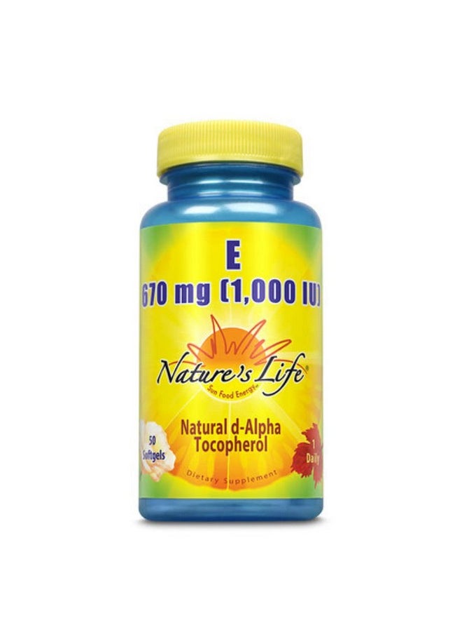 Nature's Life Nature's Life Vitamin E, 1,000 IU | 50 ct 