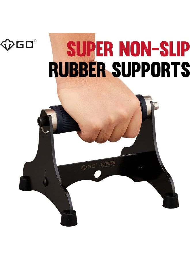 GD - GD Expush Metal Push Up Bars Non-Slip Push Up Bar Muscle Pushup Stands Non-slip Silicon Grip Essential Home Workout Equipment - Image 1