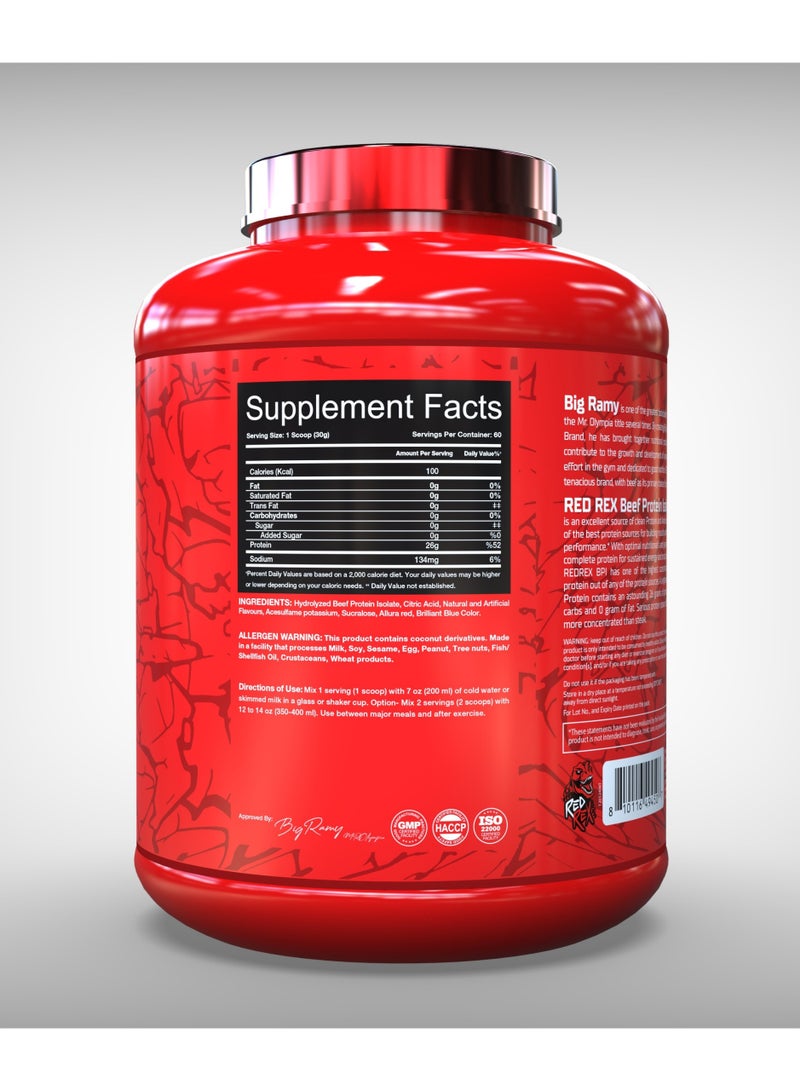مختبرات رامي الكبرى ريد ريكس -  بيف بروتين أيزوليت - نكهة الكشمش الأسود- 4رطل - 60 حصة - Image 2