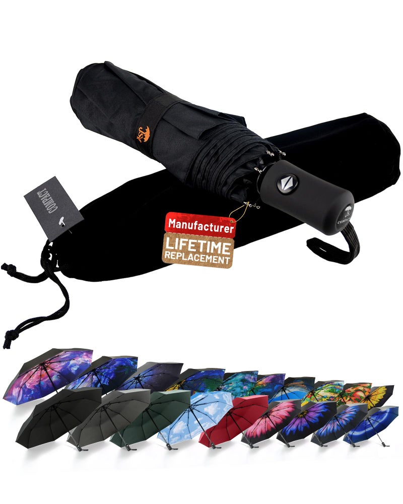 SY COMPACT Travel Umbrella Windproof Automatic Umbrellas Small Compact UV Sun Protection Factory Outlet Umbrella - Image 1