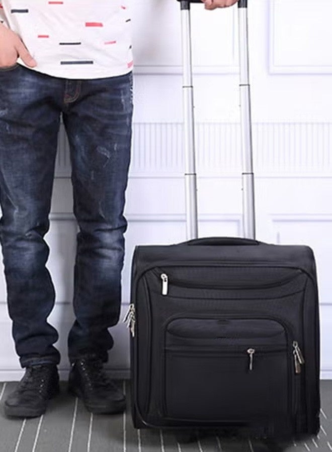 JCB CHIC حقيبة سفر، حقيبة كمبيوتر محمول بعجلات خفيفة الوزن 2 في 1 متعددة الاستخدامات، حقيبة كمبيوتر محمول بعجلات مقاومة للماء مقاس 18 بوصة، حقيبة دوارة للأعمال/السفر/المدرسة/الرجال/النساء - Image 5